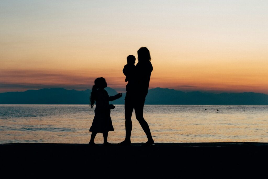 Outdoor Nanny Playing with Kids